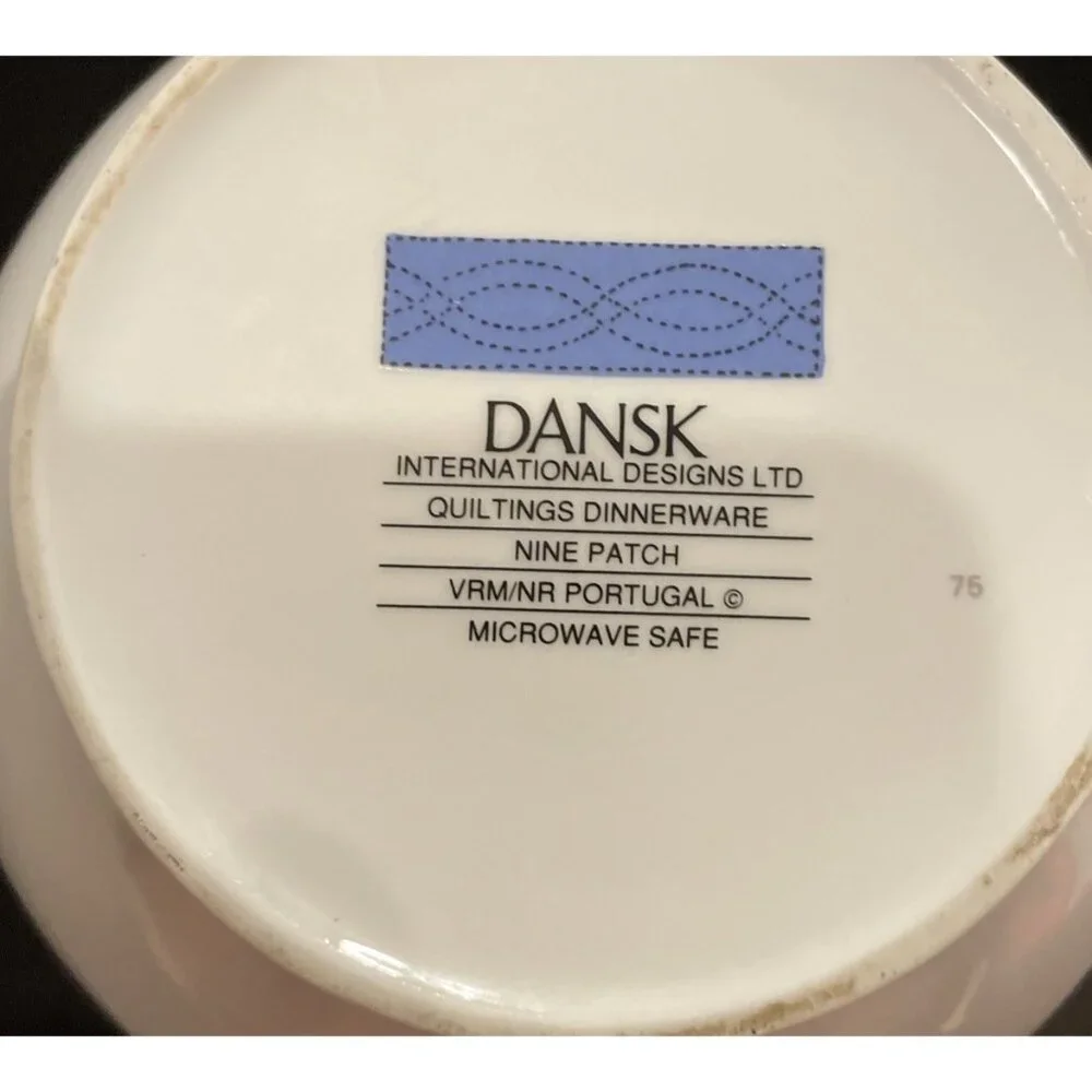 Dansk Portugal Quiltings Dinnerware Nine Patch Pitcher‎ Jug Vintage Colorful